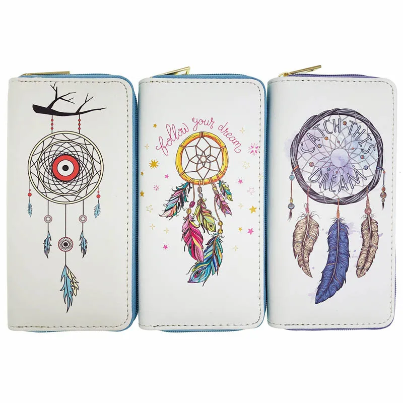 KANDRA Dreamcatcher Printing Long Wallets Women Zipper PU Leather Credit Card Phone Holder Brand Cash Girls Clutch Purses Murse 
KANDRA Dreamcatcher Printing Long Wallets Women Zipper PU Leather Credit Card Phone Holder Brand Cash Girls Clutch Purses Murse