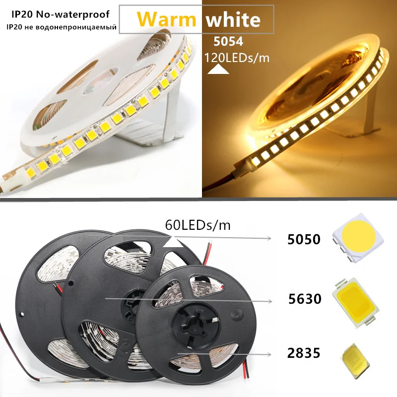 LED Strip flexible light 2835 5630 5050 60LEDs/m 5054 120LEDs/m No-waterproof/IP65 Waterproof white/warm white 1m 2m 3m 4m 5m
LED Strip flexible light 2835 5630 5050 60LEDs/m 5054 120LEDs/m No-waterproof/IP65 Waterproof white/warm white 1m 2m 3m 4m 5m