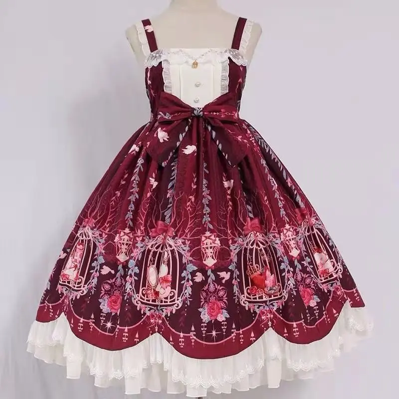 Gothic Vintage Sweet Lolita Dress Palace Lace Bowknot Cute Printing Princess Victorian Dress Kawaii Girl Gothic Lolita Jsk Cos
Gothic Vintage Sweet Lolita Dress Palace Lace Bowknot Cute Printing Princess Victorian Dress Kawaii Girl Gothic Lolita Jsk Cos