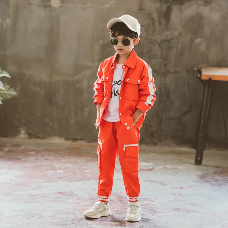 Kids Clothing Set Spring Autumn Boys Jackets Coat+pants 2pcs Suits Turn-down Collar Covered Butto Loose Children's Clothes H78
Kids Clothing Set Spring Autumn Boys Jackets Coat+pants 2pcs Suits Turn-down Collar Covered Butto Loose Children's Clothes H78