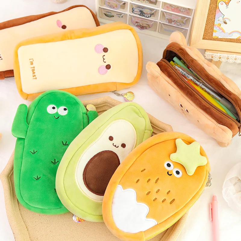 Cute Toast Creative Pencil Case Cartoon Avocado Plush Pencilbag School Supplies Stationery Big Capacity Pen Bag 2021
Cute Toast Creative Pencil Case Cartoon Avocado Plush Pencilbag School Supplies Stationery Big Capacity Pen Bag 2021