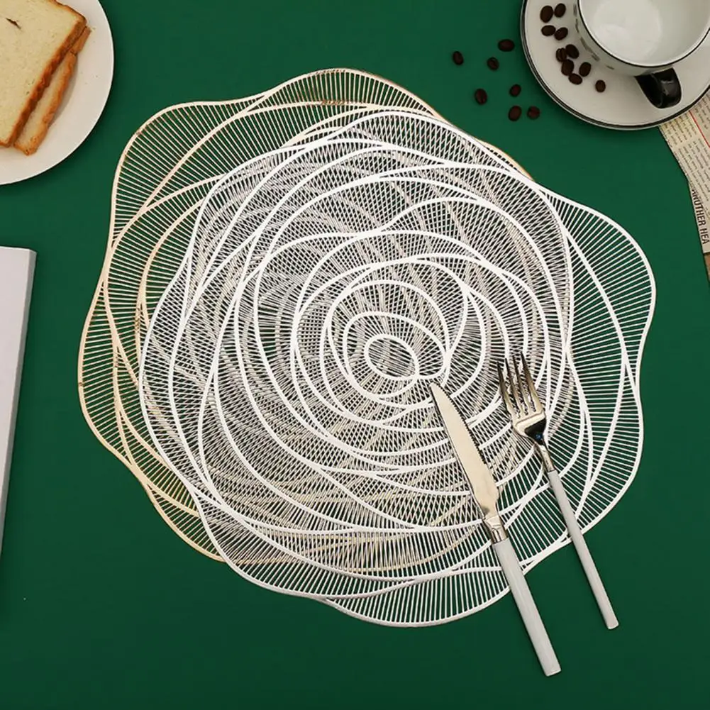 3 Colors Attractive Cup Mat Eye-catching Heat Resistant Table Pad PVC Thickened Table Mat Rose Flower Shaped Placemat for Home
3 Colors Attractive Cup Mat Eye-catching Heat Resistant Table Pad PVC Thickened Table Mat Rose Flower Shaped Placemat for Home