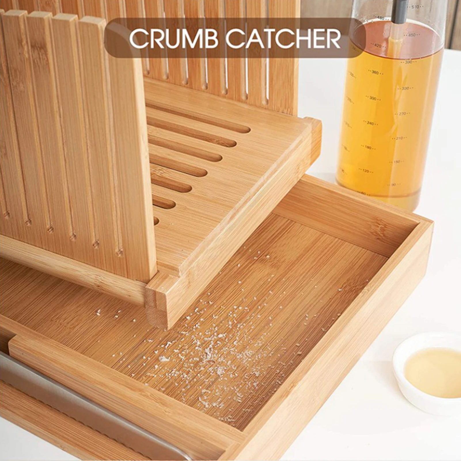 Natural Bamboo Bread Slicer With Crumb Tray Foldable Sturdy Bread Cutting Guide For Homemade Bread Cutting
Natural Bamboo Bread Slicer With Crumb Tray Foldable Sturdy Bread Cutting Guide For Homemade Bread Cutting