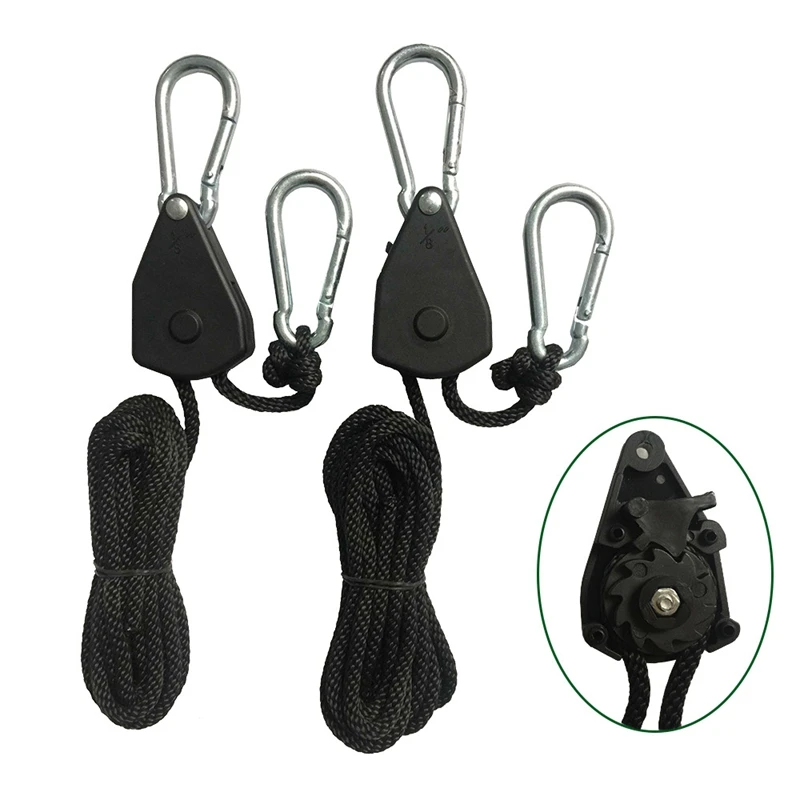 6-Pair 1/8 Inch Adjustable Rope Clip Hanger with Reinforced Metal,Grow Light Fixture Hanger,6.5-Feet Long(Longest Ever)
6-Pair 1/8 Inch Adjustable Rope Clip Hanger with Reinforced Metal,Grow Light Fixture Hanger,6.5-Feet Long(Longest Ever)