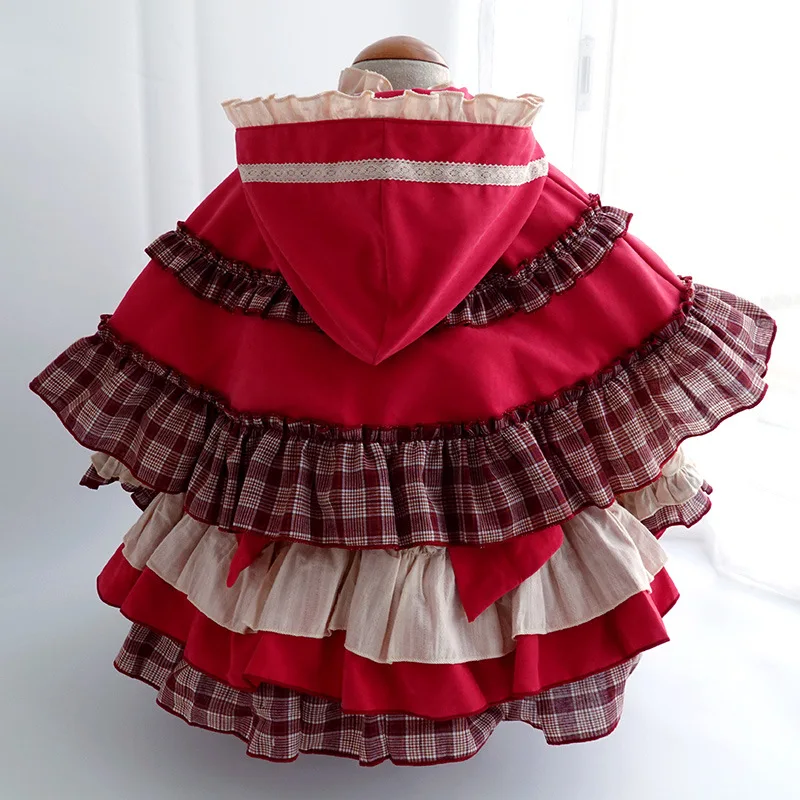 2021 Girls Hooded Stitching Ruffled Shawl Lolita Children's Spring and Autumn Jacket Plaid Fashion Children's Windbreaker Cloak
2021 Girls Hooded Stitching Ruffled Shawl Lolita Children's Spring and Autumn Jacket Plaid Fashion Children's Windbreaker Cloak