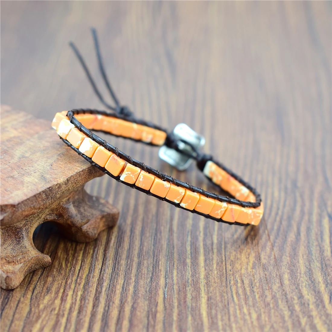 Women Men Leather Wrap Bracelet & Bangle Cylindric Crazy Onyx Beaded Chakra Bohemia Charm Bracelet DIY Handmade Jewelry Gift
Women Men Leather Wrap Bracelet & Bangle Cylindric Crazy Onyx Beaded Chakra Bohemia Charm Bracelet DIY Handmade Jewelry Gift