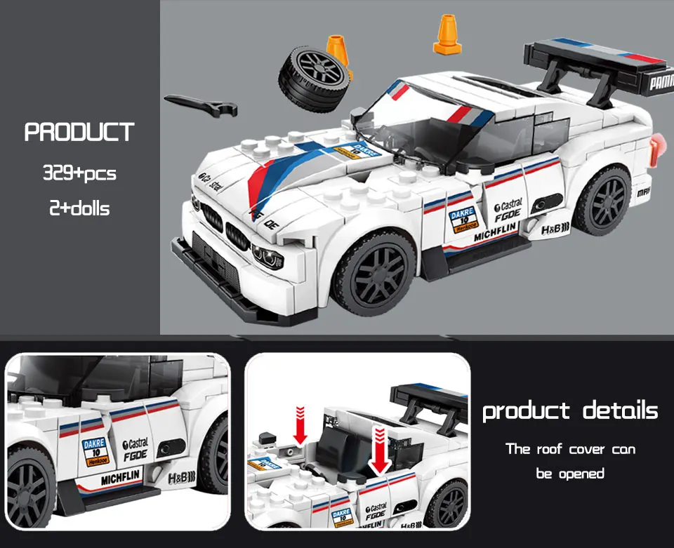 SEMBO New Speed Champions Racing Car Toy City Sports Model Cars Building Blocks MOC Mustang Racing Car Bricks Toys For Boys
SEMBO New Speed Champions Racing Car Toy City Sports Model Cars Building Blocks MOC Mustang Racing Car Bricks Toys For Boys