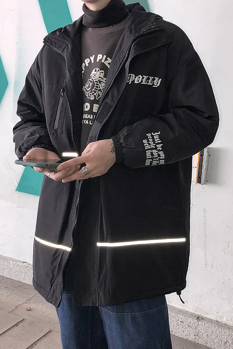 2020 Autumn And Winter Youth Popular Men's Loose Large Size Mid-length Cotton Coat Fashion Casual Windbreaker Black M-5XL
2020 Autumn And Winter Youth Popular Men's Loose Large Size Mid-length Cotton Coat Fashion Casual Windbreaker Black M-5XL