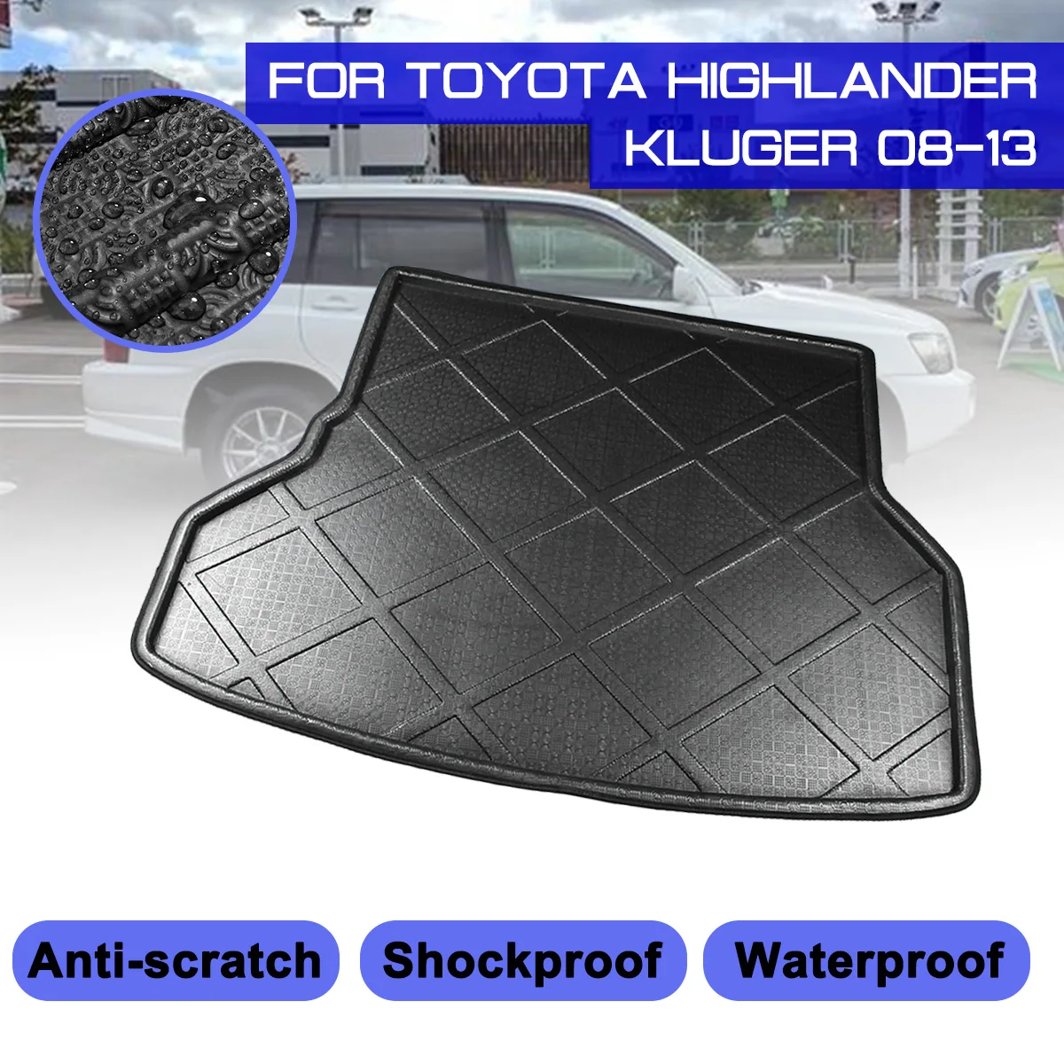 Ковер автомобильный коврик для Toyota Highlander Kluger 2008 2009 2010 2011 2012 2013 задний багажник