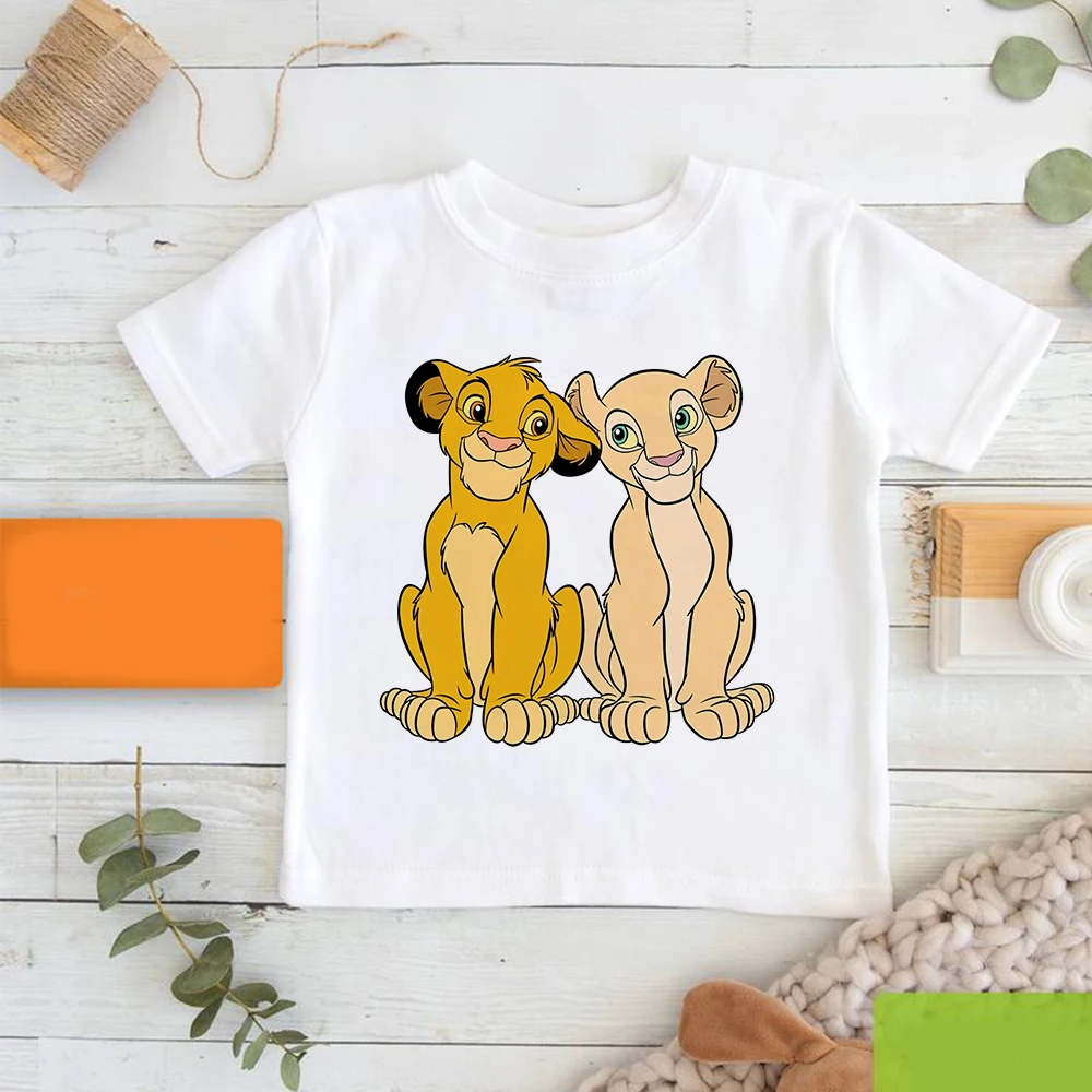 Simba Pattern Tshirt Disney Cartoon Lion King Print Summer Casual Children's T-shirt Boys Girls Top Baby Clothes Dropshipping
Simba Pattern Tshirt Disney Cartoon Lion King Print Summer Casual Children's T-shirt Boys Girls Top Baby Clothes Dropshipping