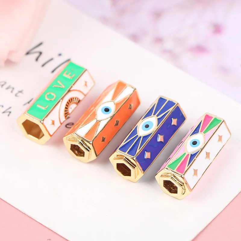 Lucky Perforated Bead Love Amour Star Life Wild Evil Eye Bead Tube Spacor Beads Bead Knotting Supplies Oil Dripping Hexagonal
Lucky Perforated Bead Love Amour Star Life Wild Evil Eye Bead Tube Spacor Beads Bead Knotting Supplies Oil Dripping Hexagonal