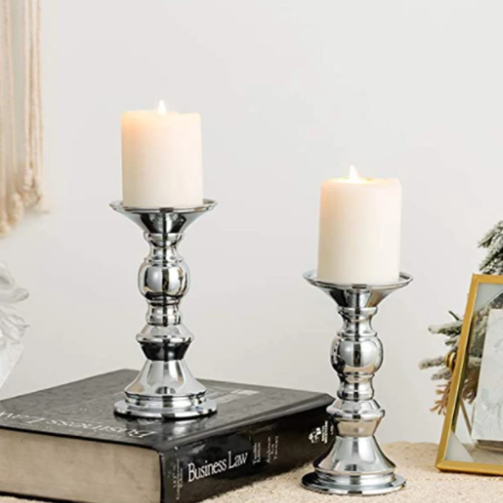 1Pair Pillar Candle Holder 15cm Candlestick Holder Chrome Plated Metal Wedding Decoration Romantic Taper Candle Holder Stand
1Pair Pillar Candle Holder 15cm Candlestick Holder Chrome Plated Metal Wedding Decoration Romantic Taper Candle Holder Stand
