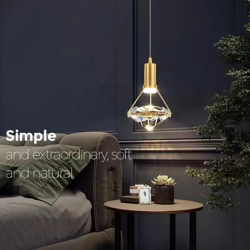 Modern and simple copper living room bedroom bedside small chandelier dining bar counter Nordic luxury crystal chandelier
Modern and simple copper living room bedroom bedside small chandelier dining bar counter Nordic luxury crystal chandelier