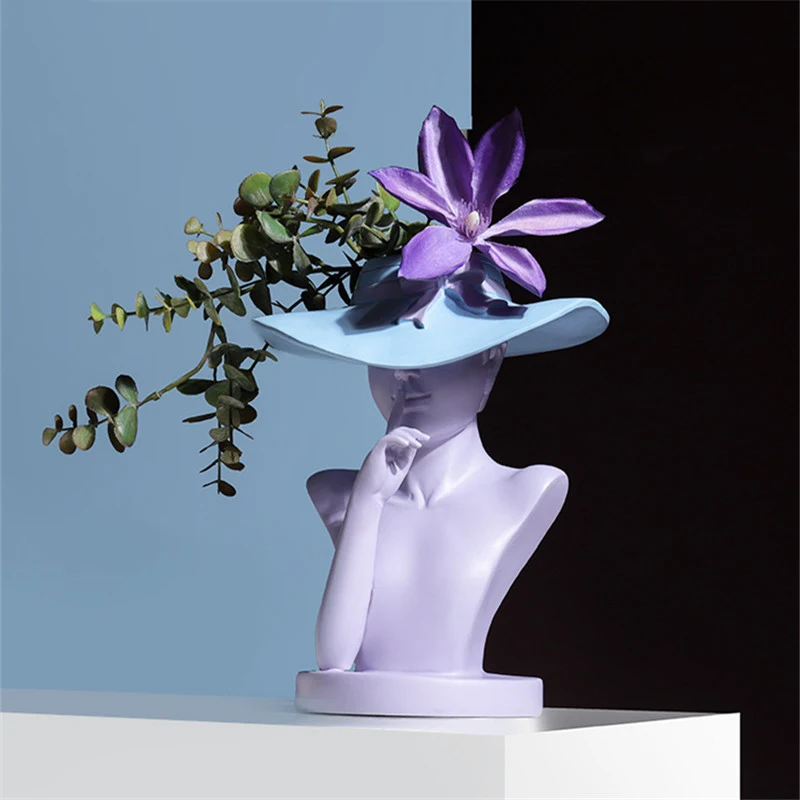 Creative Beauty Flower Vase White Pink Nordic Style Human Head Flower Pot Home Decoration Living Room Ornaments Resin Crafts
Creative Beauty Flower Vase White Pink Nordic Style Human Head Flower Pot Home Decoration Living Room Ornaments Resin Crafts