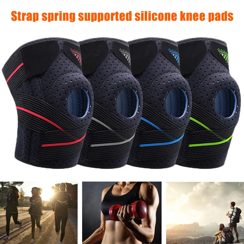 Hot Silicone Sports Knee Pads Strap Spring Support Climbing Cycling Running Basketball Sweat-absorbent Breathable sy998
Hot Silicone Sports Knee Pads Strap Spring Support Climbing Cycling Running Basketball Sweat-absorbent Breathable sy998