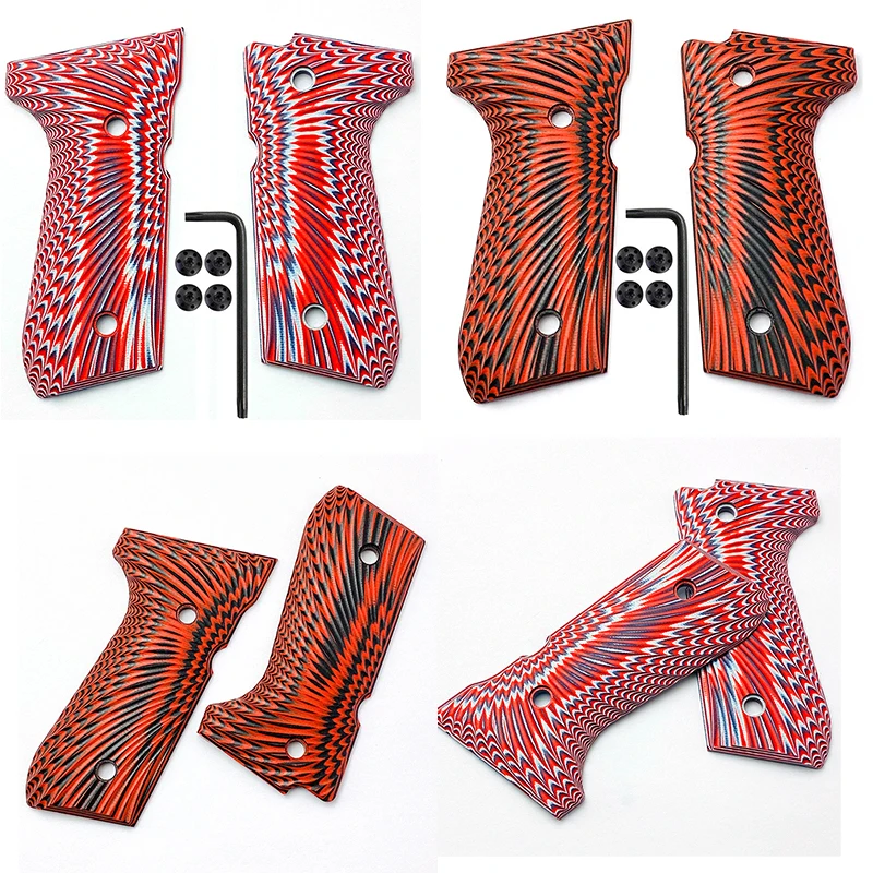 CNC Made G10 Grips Patches for Beretta 92 / 96 Full Size,92 fs,M9,92a1,96a1,92 INOX,Sunburst Texture Screws T8 Torx Key Included
CNC Made G10 Grips Patches for Beretta 92 / 96 Full Size,92 fs,M9,92a1,96a1,92 INOX,Sunburst Texture Screws T8 Torx Key Included