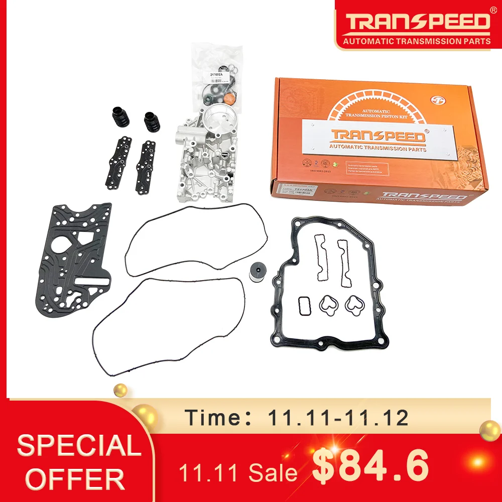 TRANSPEED DQ200 0AM DSG Transmission Overhaul + Valve Body Gasket Filter + Rubber Ring Kit For Audi VW SKODA T21703A
TRANSPEED DQ200 0AM DSG Transmission Overhaul + Valve Body Gasket Filter + Rubber Ring Kit For Audi VW SKODA T21703A