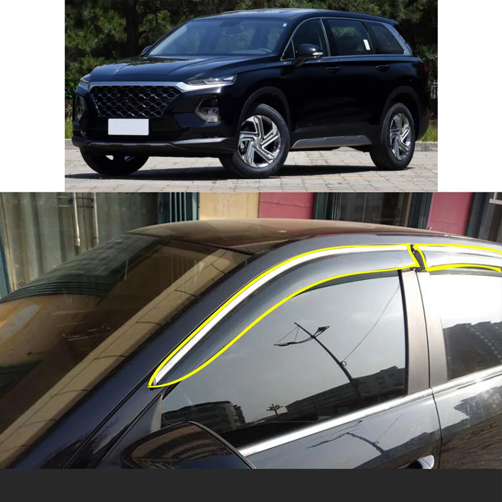 Car Body Styling Sticker Plastic Window Glass Wind Visor Rain/Sun Guard Vent For HYUNDAI SantaFe Santa Fe 2019 2020 2021 2022
Car Body Styling Sticker Plastic Window Glass Wind Visor Rain/Sun Guard Vent For HYUNDAI SantaFe Santa Fe 2019 2020 2021 2022