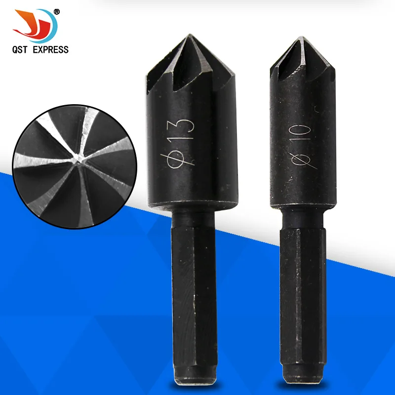 2 sets of carbon steel seven-blade chamfering knife perforating drill bit Woodworking hole drilling positioning wood chamfering
2 sets of carbon steel seven-blade chamfering knife perforating drill bit Woodworking hole drilling positioning wood chamfering