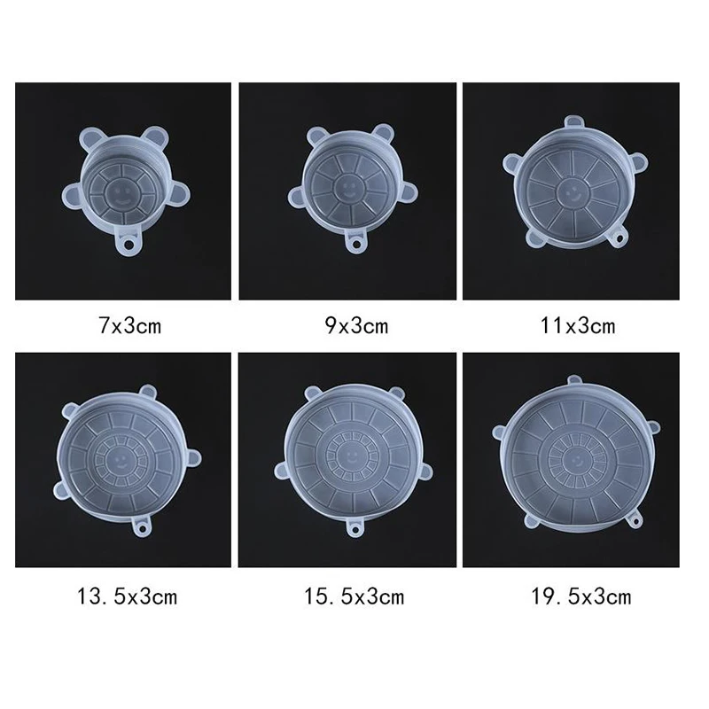 6 Pcs/Set Silicone Cover Universal Stretch Silicone Caps For Food Fruit Bowl Reusable Silicone Lids Microwave and Refrigerator
6 Pcs/Set Silicone Cover Universal Stretch Silicone Caps For Food Fruit Bowl Reusable Silicone Lids Microwave and Refrigerator