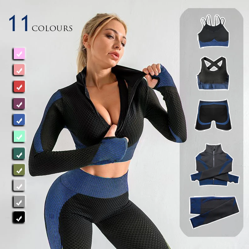 2 / 3 / 5 seamless suit women's sports Yoga suit women's fitness suit running fitness suit sports Yoga suit long sleeve Yoga
2 / 3 / 5 seamless suit women's sports Yoga suit women's fitness suit running fitness suit sports Yoga suit long sleeve Yoga