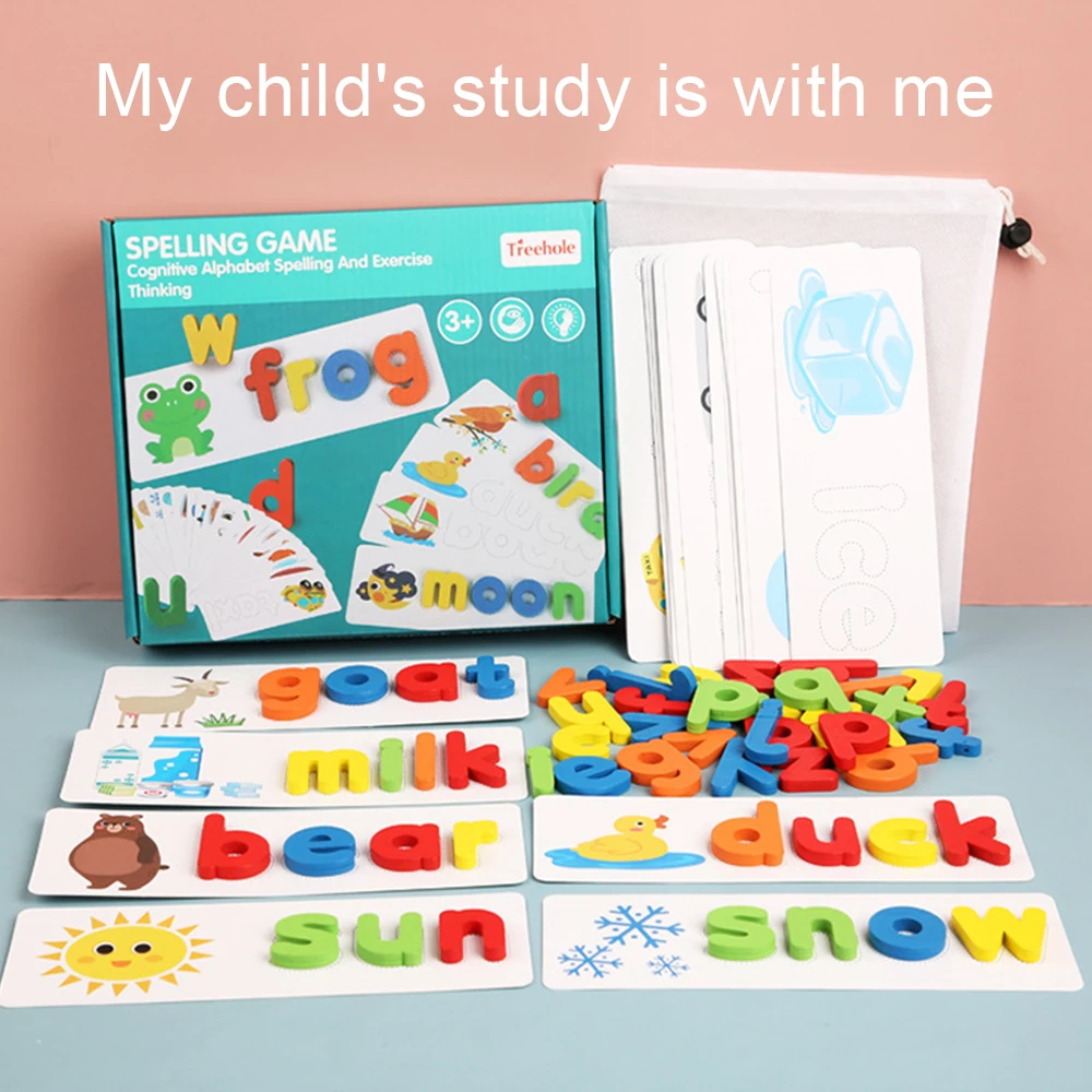 Children Puzzle Wooden Spelling Word Kids Letter Games Kindergarten Teaching Aids English Alphabet Learning Educational Toys New
Children Puzzle Wooden Spelling Word Kids Letter Games Kindergarten Teaching Aids English Alphabet Learning Educational Toys New