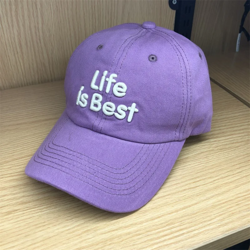 Korean-Style Lifeisbest English Lettered Embroidered Baseball Cap Female Summer Cotton Thin Sun-Shading Casquette Men's Fashion
Korean-Style Lifeisbest English Lettered Embroidered Baseball Cap Female Summer Cotton Thin Sun-Shading Casquette Men's Fashion