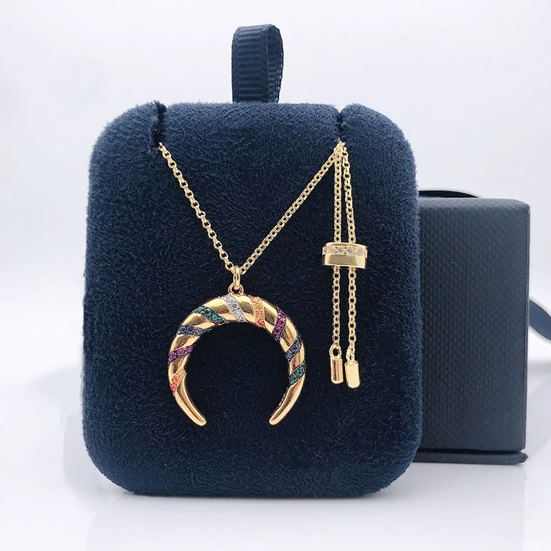 51-80cm High-quality female fashion Retro Colorful Crescent Necklace with stylish curved pendant
51-80cm High-quality female fashion Retro Colorful Crescent Necklace with stylish curved pendant
