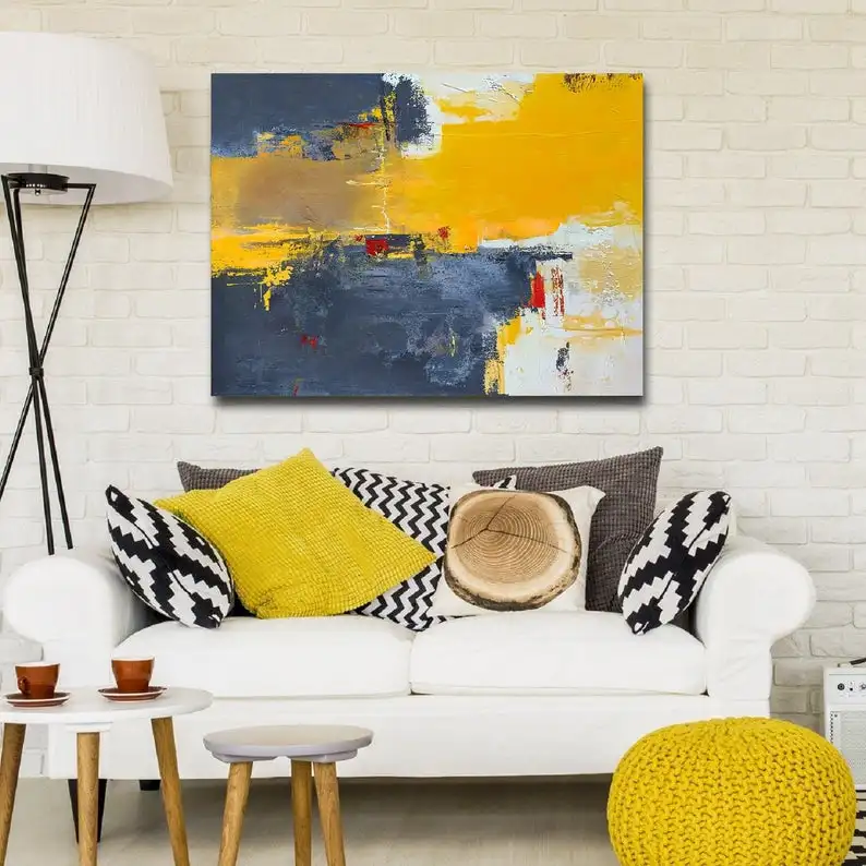 Abstract Painting Canvas Yellow Abstract Painting,Beige Blue Abstract On Canvas Painting,Dark Blue Painting,Large Wall Art
Abstract Painting Canvas Yellow Abstract Painting,Beige Blue Abstract On Canvas Painting,Dark Blue Painting,Large Wall Art