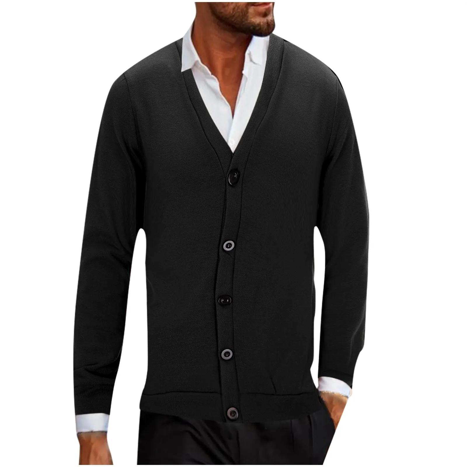 Mens Autumn And Winter Cardigan Solid Color Button Casual Loose Knit Sweater Slim Fit Harajuku Sweaters Sueter Masculino 2021
Mens Autumn And Winter Cardigan Solid Color Button Casual Loose Knit Sweater Slim Fit Harajuku Sweaters Sueter Masculino 2021