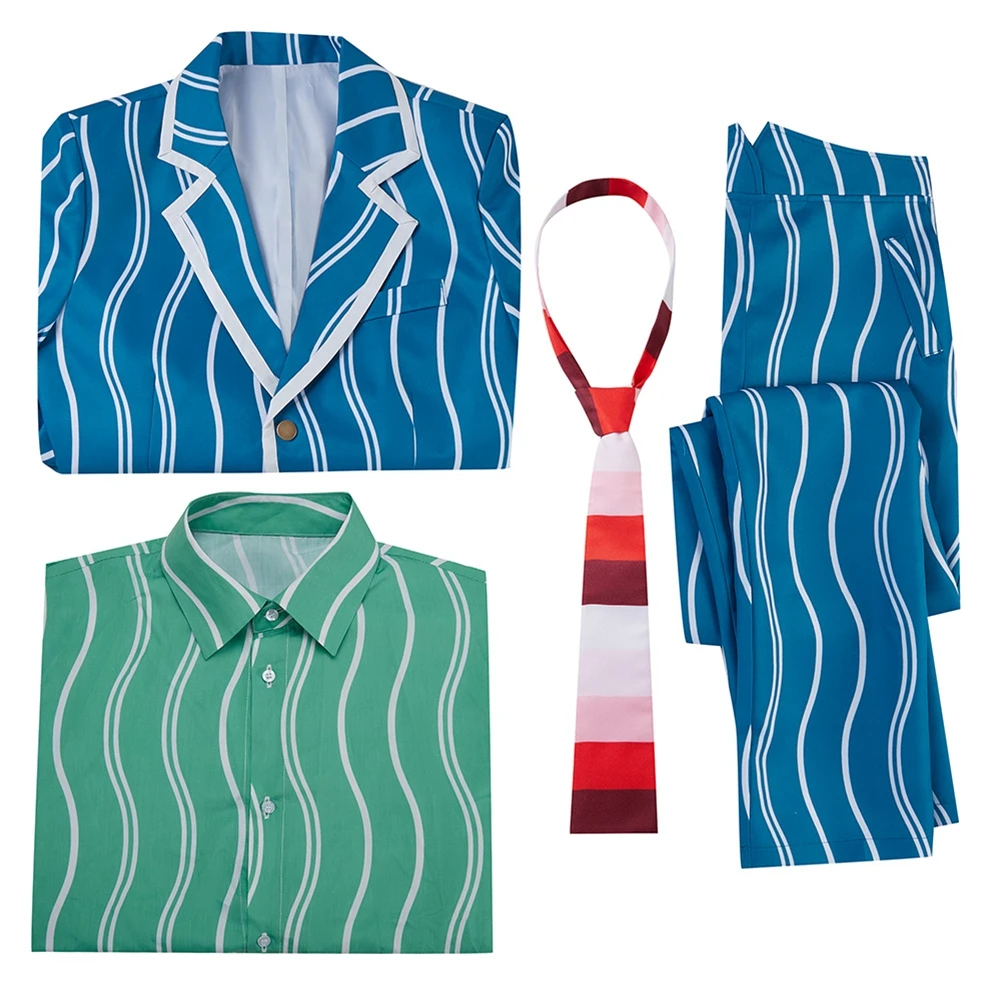 Wicked Boq Cosplay Blue Uniform Striped Halloween Fancy Outfit Pants Full Set Costume Joker Suit
Wicked Boq Cosplay Blue Uniform Striped Halloween Fancy Outfit Pants Full Set Costume Joker Suit