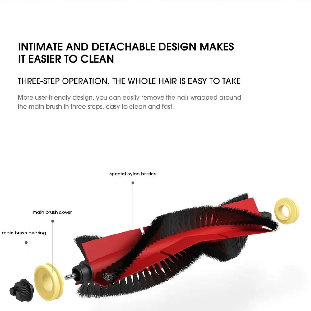 HEPA Filter Main Brush Mop Cloth Side Brush For Xiaomi Roborock S5 Max S50 S55 S60 S6 Pure S6 maxV E25 E35 Vacuum Cleaner Part
HEPA Filter Main Brush Mop Cloth Side Brush For Xiaomi Roborock S5 Max S50 S55 S60 S6 Pure S6 maxV E25 E35 Vacuum Cleaner Part