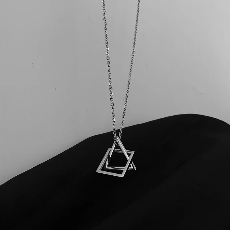 Geometric Triangle Titanium Hiphop Hip Hop Necklace Men's Fashion Handsome Earth Disco Dancing Simple Pendant Women's Jewelry
Geometric Triangle Titanium Hiphop Hip Hop Necklace Men's Fashion Handsome Earth Disco Dancing Simple Pendant Women's Jewelry