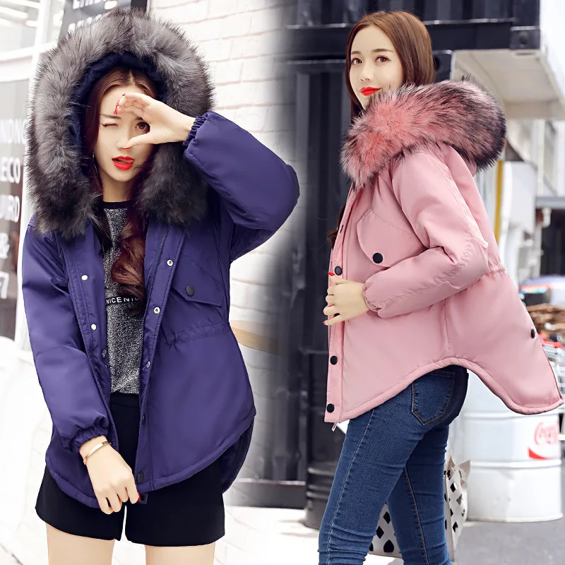 Oversized Coats Fur Collar Winter Coat Women Short Military Jacket Cotton Parkas Outwear Hooded Jacket Women Abrigos Mujer C3592 
Oversized Coats Fur Collar Winter Coat Women Short Military Jacket Cotton Parkas Outwear Hooded Jacket Women Abrigos Mujer C3592