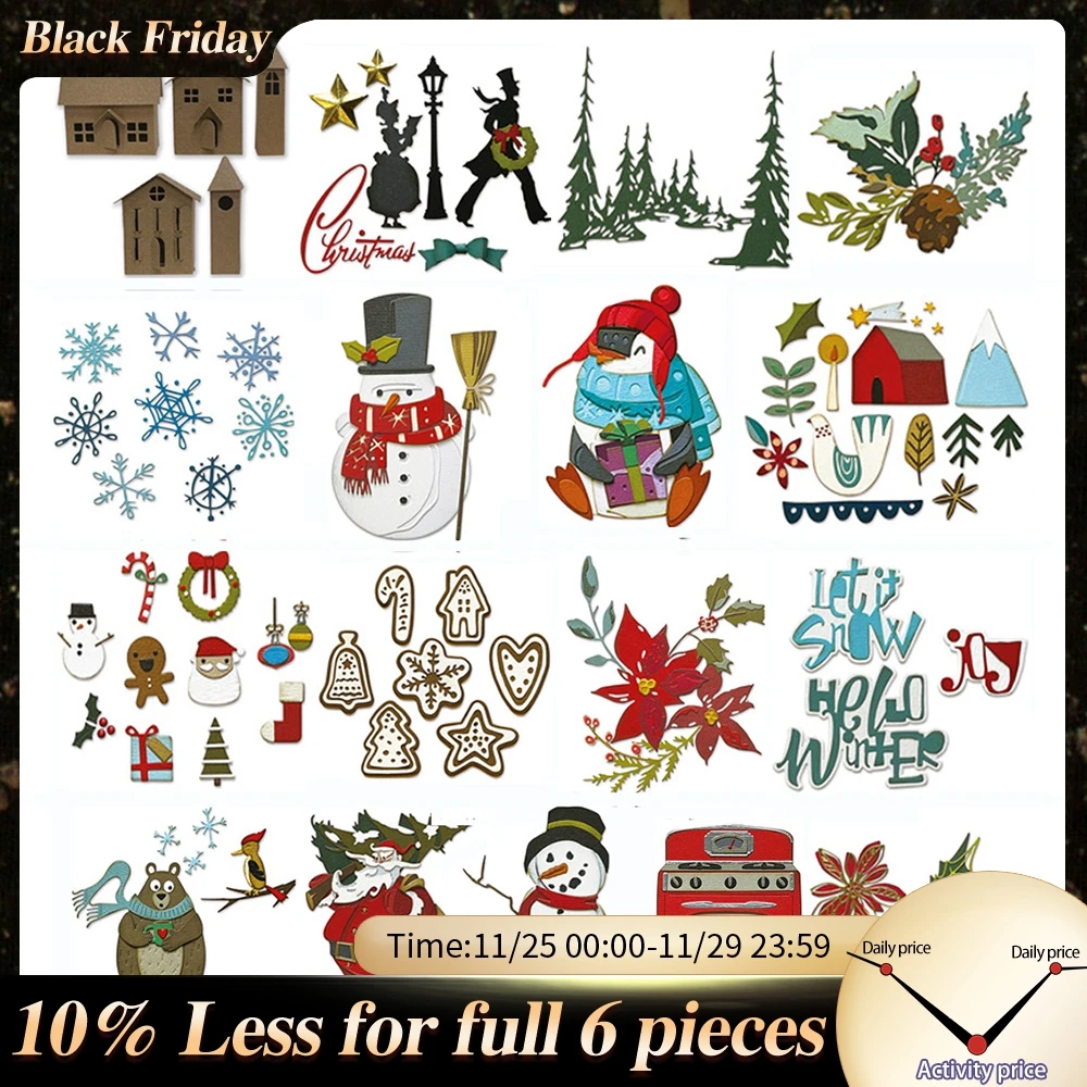 2022 Christmas Metal Cutting Dies Set Winter DIY Scrapbooking Embossed Template Cutting Dies Handmade Card Stencil For Decor
2022 Christmas Metal Cutting Dies Set Winter DIY Scrapbooking Embossed Template Cutting Dies Handmade Card Stencil For Decor