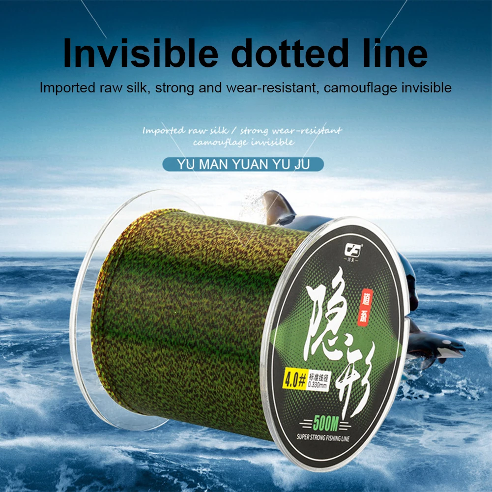 500m Fishing Line Fluorocarbon Invisible Super Strong Spotted Line 3D Sinking Nylon Fishing Line Bionic Monofilament Fish Line
500m Fishing Line Fluorocarbon Invisible Super Strong Spotted Line 3D Sinking Nylon Fishing Line Bionic Monofilament Fish Line