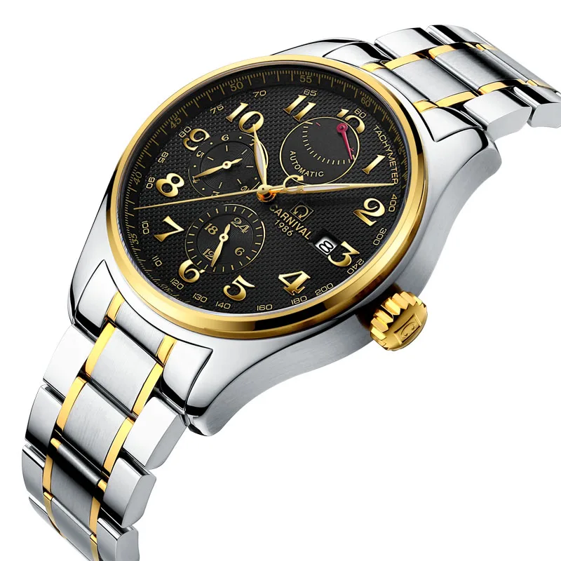 

Switzerland Carnival Brand Luxury Men Watches Import Mechanical Watch Men Multi-function Power Storage hombre relogio C-H689AG-4