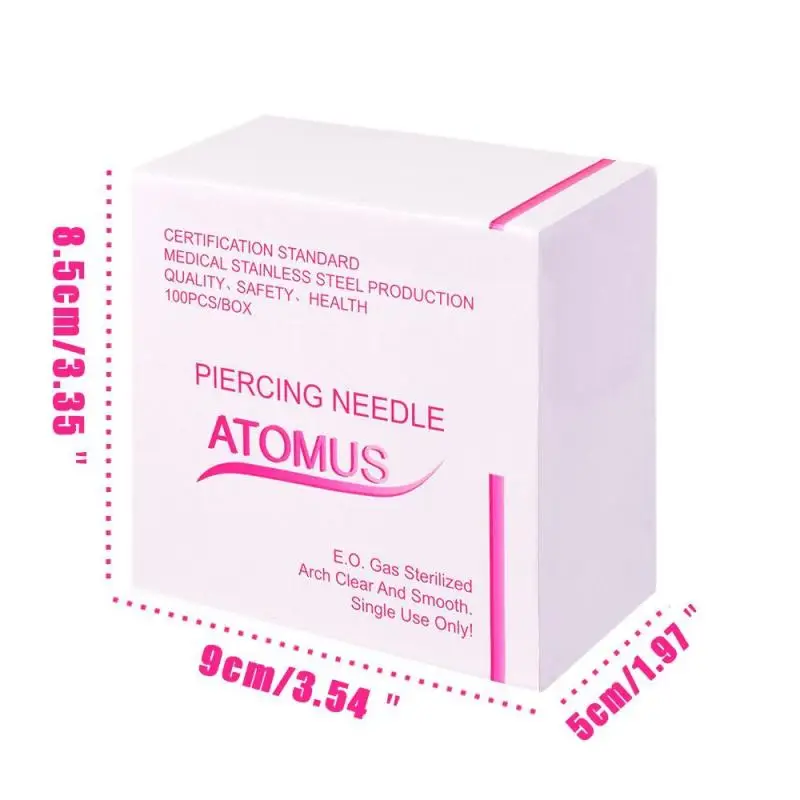 100PCS/Pack Of Tattoo Piercing Needles Safe Disposable Body Piercing Needles In-ear Stainless Steel For Ears Nose And Nipples
100PCS/Pack Of Tattoo Piercing Needles Safe Disposable Body Piercing Needles In-ear Stainless Steel For Ears Nose And Nipples