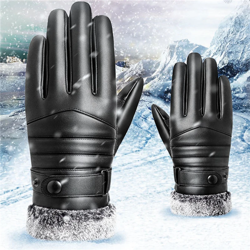 Men's Gloves Black Winter Mittens Keep Warm Touch Screen Windproof Driving Guantes Male Autumn Winter PU Leather Gloves Hot
Men's Gloves Black Winter Mittens Keep Warm Touch Screen Windproof Driving Guantes Male Autumn Winter PU Leather Gloves Hot