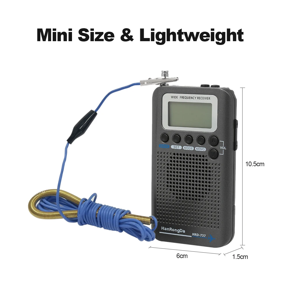 HanRongDa HRD-737 Portable Radio Aircraft Full Band Radio FM/AM/SW/CB/Air/VHF Receiver World Band with LCD Display Alarm Clock 
HanRongDa HRD-737 Portable Radio Aircraft Full Band Radio FM/AM/SW/CB/Air/VHF Receiver World Band with LCD Display Alarm Clock