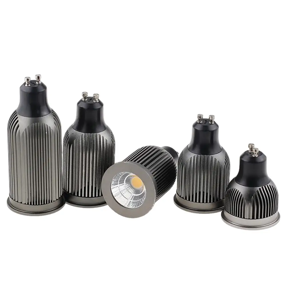 

10pcs/lot Aluminum COB LED Spotlight 3W 5W 7W 9W 12W E27 GU10 MR16 GU5.3 Light Bulb AC220V 12V COB LED Bulb 3000K 4000K 6000K