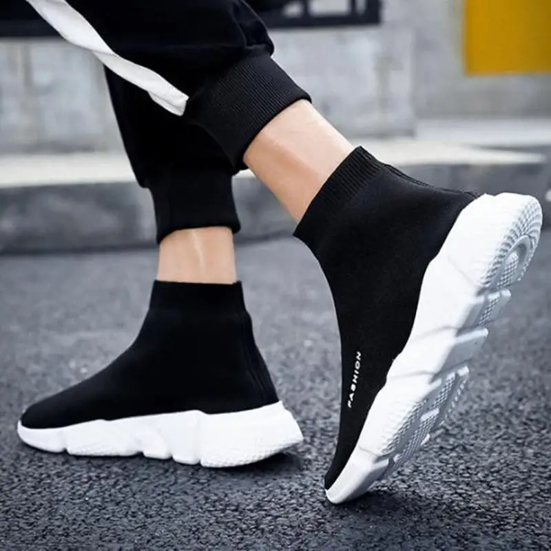 Men's Running Fitness Rubber Shoes Sock Slip On Summer Vulcanize Sneakers High Top Trend Athletic Training Male Wild Shoes
Men's Running Fitness Rubber Shoes Sock Slip On Summer Vulcanize Sneakers High Top Trend Athletic Training Male Wild Shoes