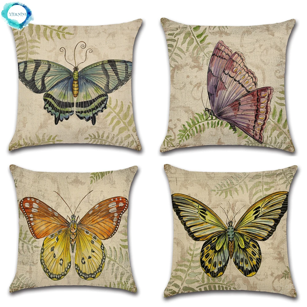 Butterfly Pattern Pillow Case Animal Decorative Cotton Linen Pillow Case Home Decoration Cushion Cover almofadas decorativas
Butterfly Pattern Pillow Case Animal Decorative Cotton Linen Pillow Case Home Decoration Cushion Cover almofadas decorativas