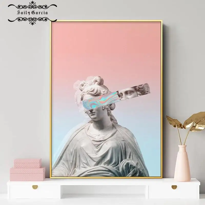 Vaporwave Art David Sculpture Poster and Print Abstract Graffiti Canvas Painting On The Wall Picture for Living Room Home Decor
Vaporwave Art David Sculpture Poster and Print Abstract Graffiti Canvas Painting On The Wall Picture for Living Room Home Decor