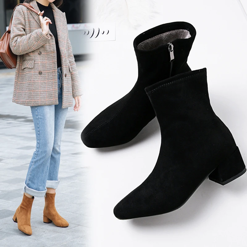Sgesvier Women's Boots Pointed Toe Yarn Elastic Ankle Boots Thick Heel High Heels Shoes Woman Female Socks Boots 2020 Spring
Sgesvier Women's Boots Pointed Toe Yarn Elastic Ankle Boots Thick Heel High Heels Shoes Woman Female Socks Boots 2020 Spring