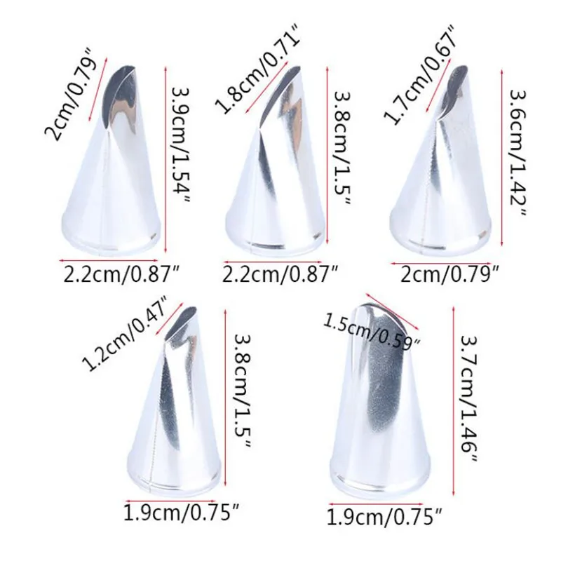 5 pcs Rose Petal Metal Cream Tips Cake Decorating Tools Steel Icing Piping Nozzles Cake Cream Decorating Cupcake Pastry Tool
5 pcs Rose Petal Metal Cream Tips Cake Decorating Tools Steel Icing Piping Nozzles Cake Cream Decorating Cupcake Pastry Tool