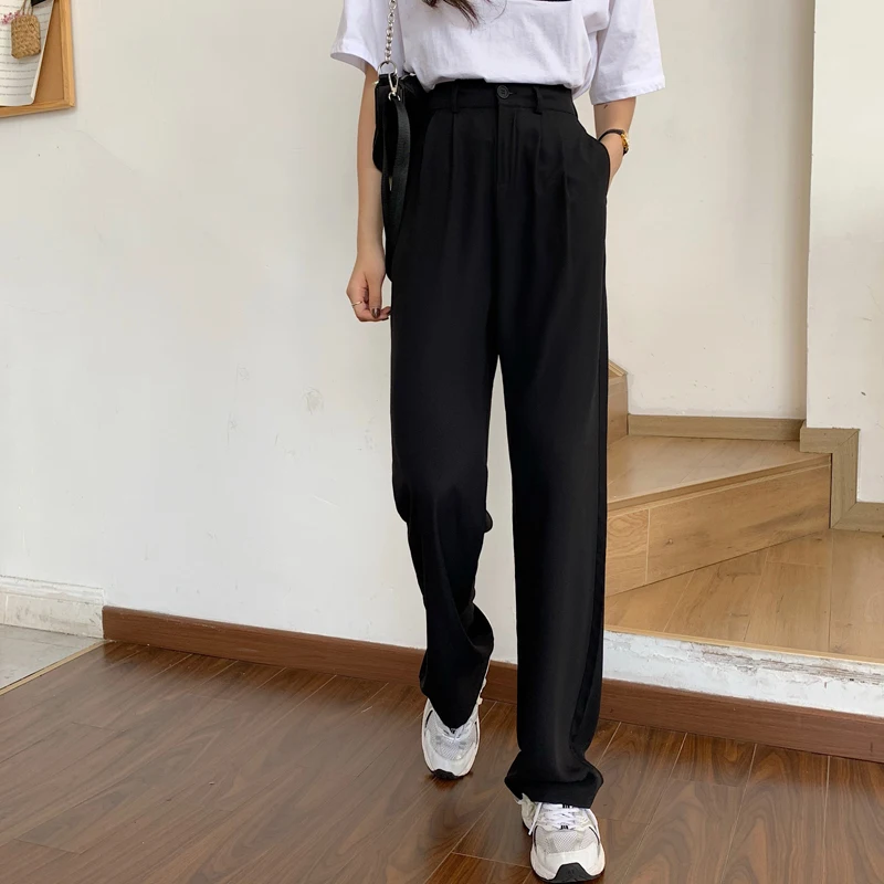 2021 Spring Long Solid Color Pants For Women High Waist Summer Fashion Elegant Casual Office Lady Straight Trouser
2021 Spring Long Solid Color Pants For Women High Waist Summer Fashion Elegant Casual Office Lady Straight Trouser