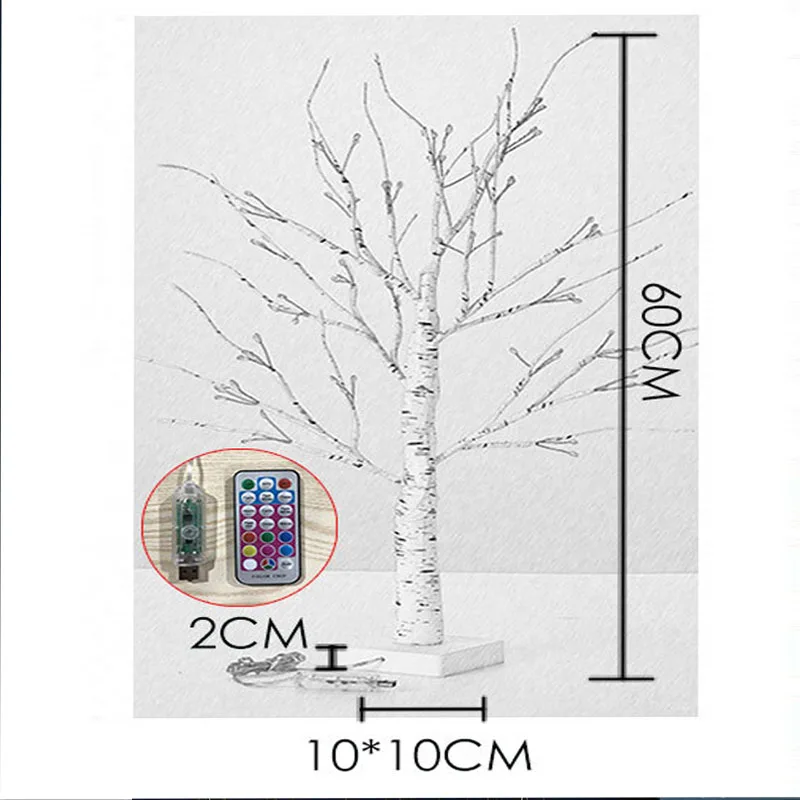 LED white birch tree light. Multi-mode remote control white birch tree light. Christmas and New Year decoration holiday lights
LED white birch tree light. Multi-mode remote control white birch tree light. Christmas and New Year decoration holiday lights