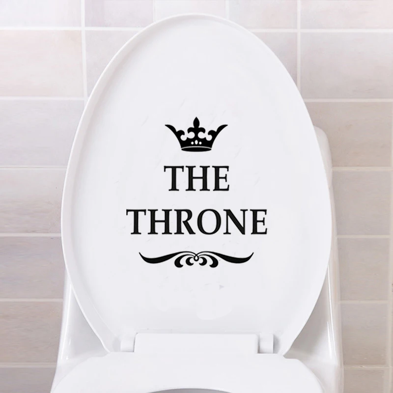 Creative Vinyl THE THRONE Funny Interesting Toilet Wall Sticker Bathroom for Home Decor Decal Poster Background Stickers
Creative Vinyl THE THRONE Funny Interesting Toilet Wall Sticker Bathroom for Home Decor Decal Poster Background Stickers