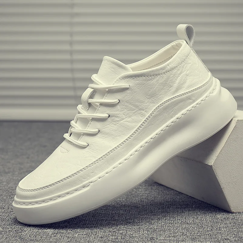 Spring and Autumn Increase Men's Shoes Breathable Wild Trend Solid Color Lace-up Small White Board Shoes Fashion Platform Shoes
Spring and Autumn Increase Men's Shoes Breathable Wild Trend Solid Color Lace-up Small White Board Shoes Fashion Platform Shoes